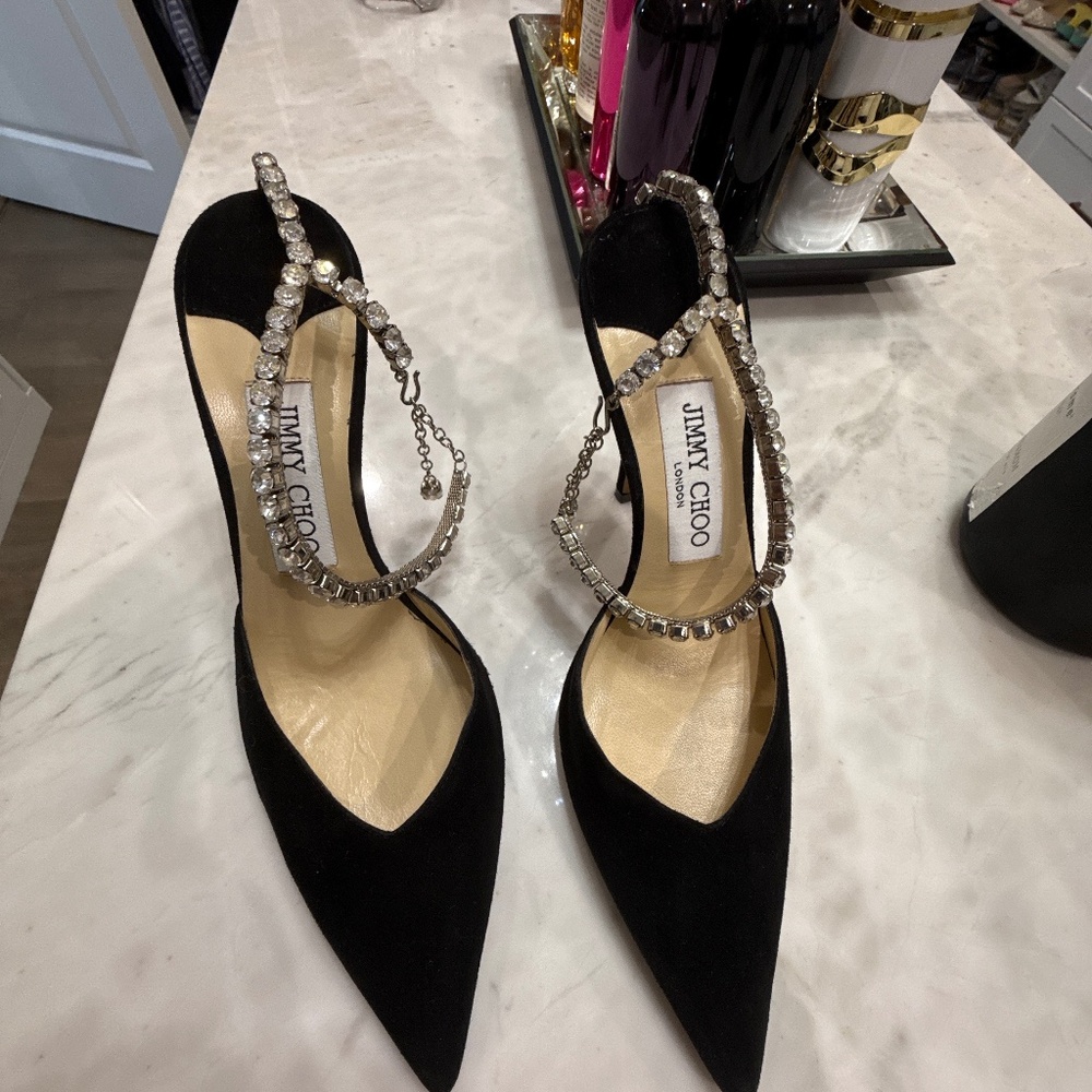 Jimmy Choo Saeda 100 Stiletto Black